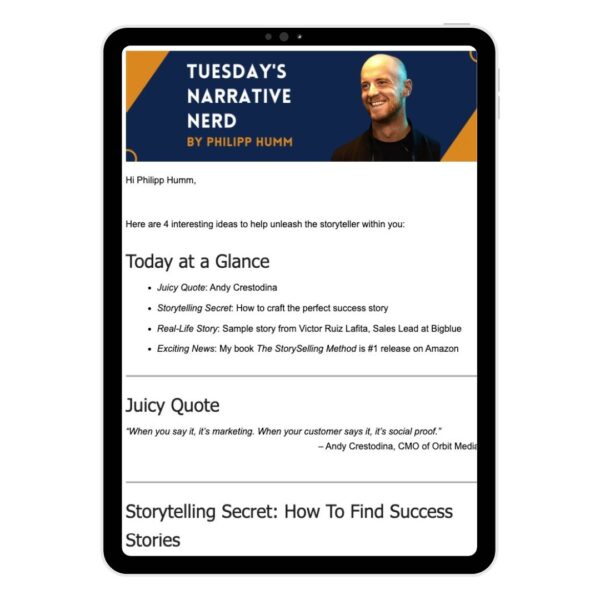 StorySelling Newsletter